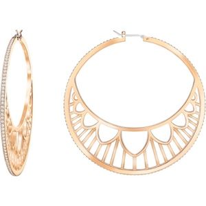 NEW Swarovski  Rose Gold Hoops